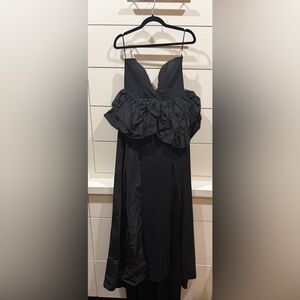 ASOS Black Asymmetrical Ruffle Dress